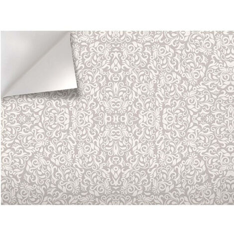 TEXTURE FLOREALE AVORIO - Pellicola stampata adesiva in PVC finitura opaca - Misura: 100x1000 cm