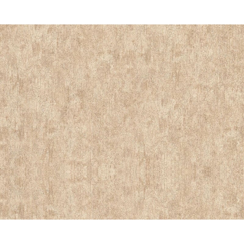 Edem - Textured wallpaper wall 410ST13 hot embossed non-woven wallpaper slightly textured Ton-sur-ton and metallic highlights beige sand yellow brown