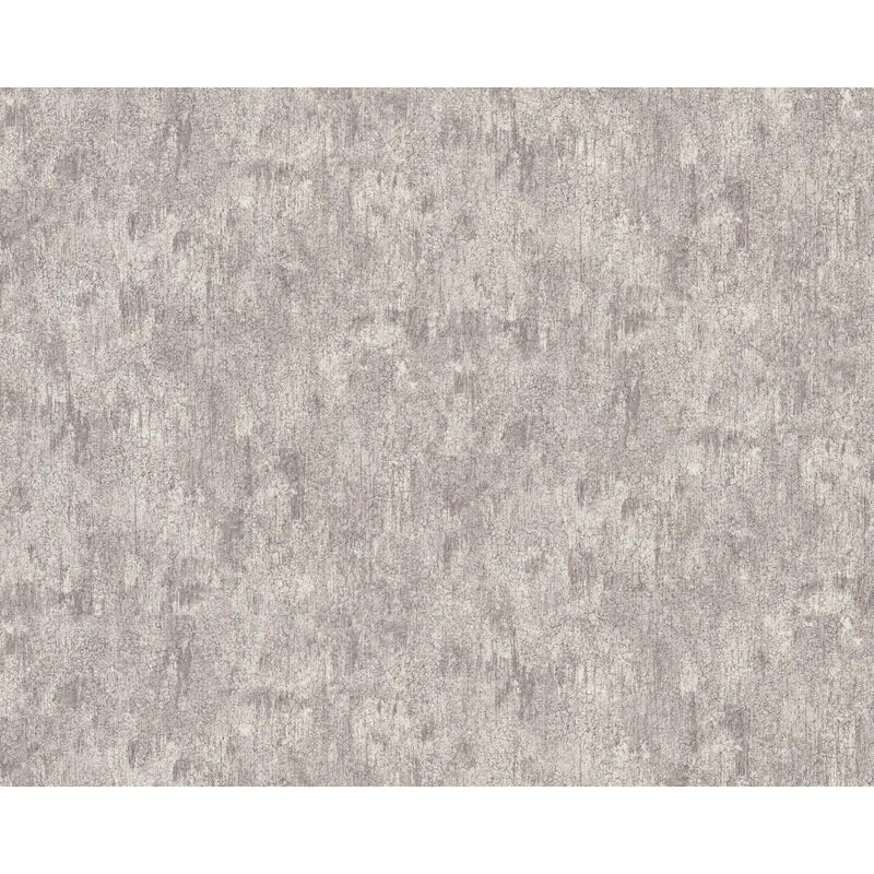 Edem - Textured wallpaper wall 410ST14 hot embossed non-woven wallpaper slightly textured Ton-sur-ton and metallic highlights grey grey beige silver