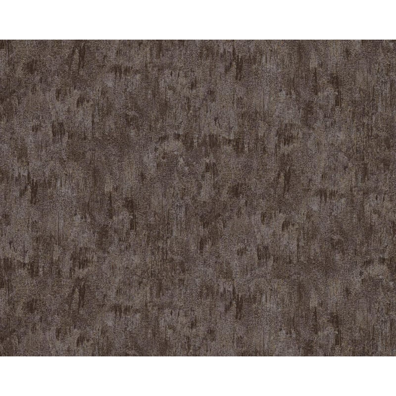 Textured wallpaper wall Edem 410ST16 hot embossed non-woven wallpaper slightly textured Ton-sur-ton and metallic highlights brown chocolate brown