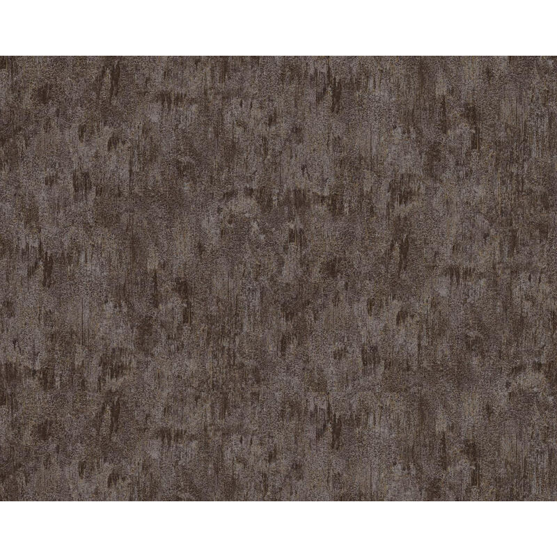 Edem - Textured wallpaper wall 410ST16 hot embossed non-woven wallpaper slightly textured Ton-sur-ton and metallic highlights brown chocolate brown