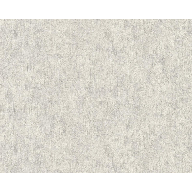 Edem - Textured wallpaper wall 410ST17 hot embossed non-woven wallpaper slightly textured Ton-sur-ton and metallic highlights grey light grey silver