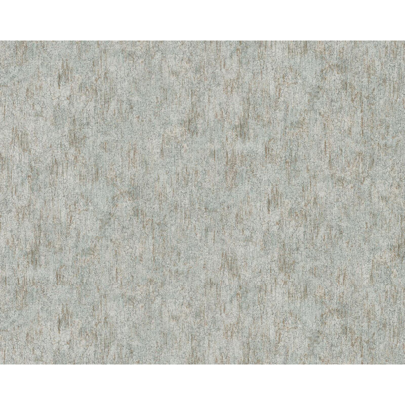 Edem - Textured wallpaper wall 410ST18 hot embossed non-woven wallpaper slightly textured Ton-sur-ton and metallic highlights green pale green gold