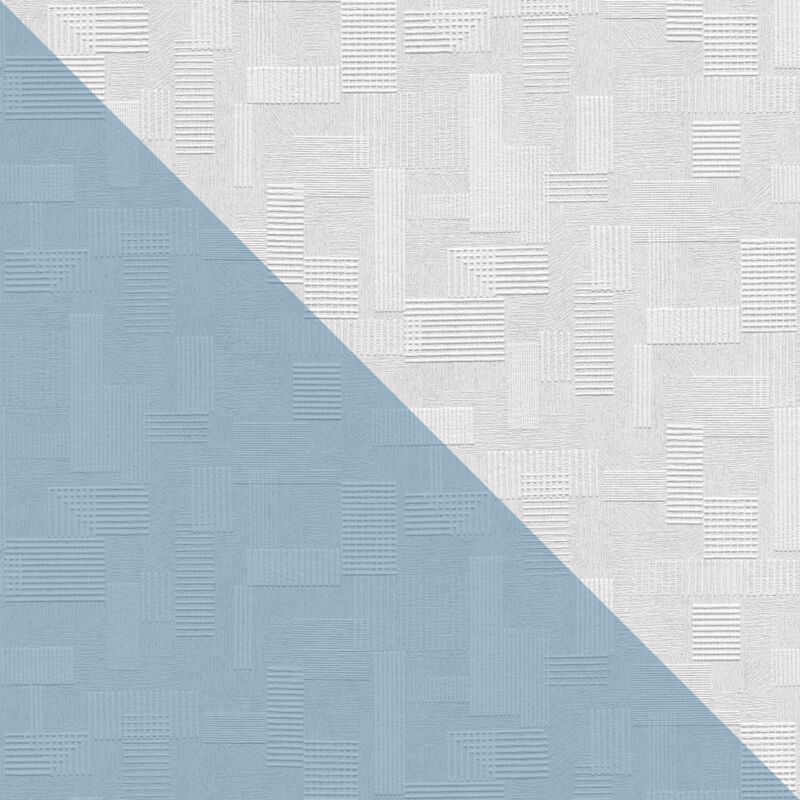 Profhome - Textured Wallpaper Wall 262516 Paintable Non-woven Wallpaper Textured With A Fabric Look Matt White 5.33 M2 (57 Ft2)