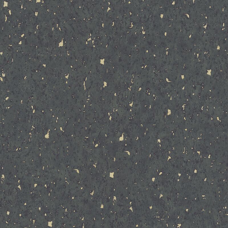 Profhome - Textured wallpaper wall 373895 non-woven wallpaper slightly textured with tangible texture shiny black gold 5.33 m2 (57 ft2)