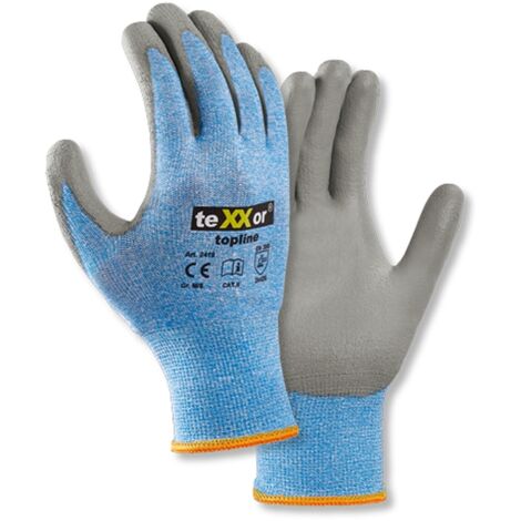 teXXor 24198 Gr.8 Schnittschutz-Strickhandschuhe PU-BESCHICHTG.