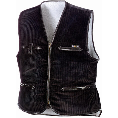 teXXor® Breitcordweste VEGA, Schwarz S