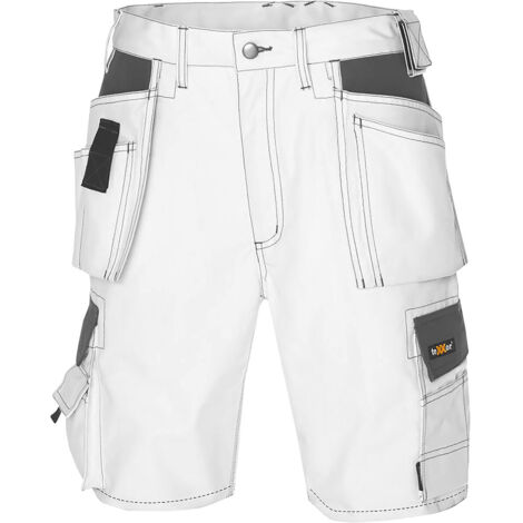 teXXor Canvas Arbeits-Shorts BERMUDA weiß/grau 44 4344