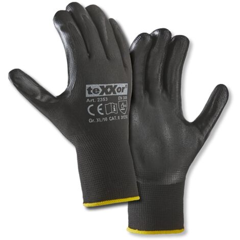 teXXor® Nitril-Handschuhe POLYESTER, Schwarz