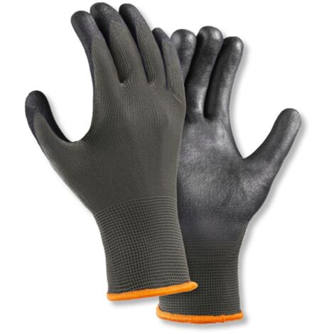 teXXor® Polyester-Strickhandschuhe POLYURETHAN BESCHICHTET, Grau/Grau