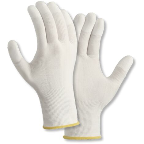 teXXor® Polyester-Strickhandschuhe POLYURETHAN BESCHICHTET, Weiß