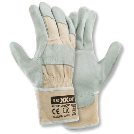 teXXor® RHÖN, TOP Rindkernspaltleder- Handschuhe, Kat. 2114111 Gr.11