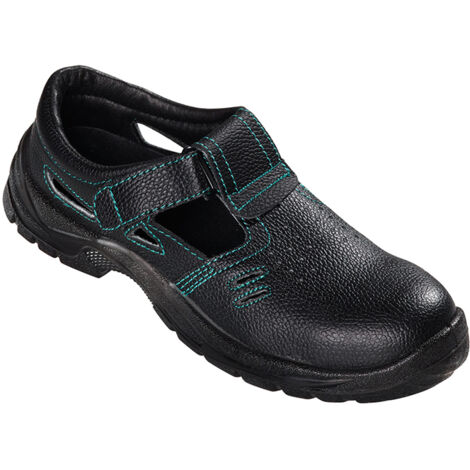 teXXor® S1-Sicherheitsklettsandalen GAP, Schwarz/Grün