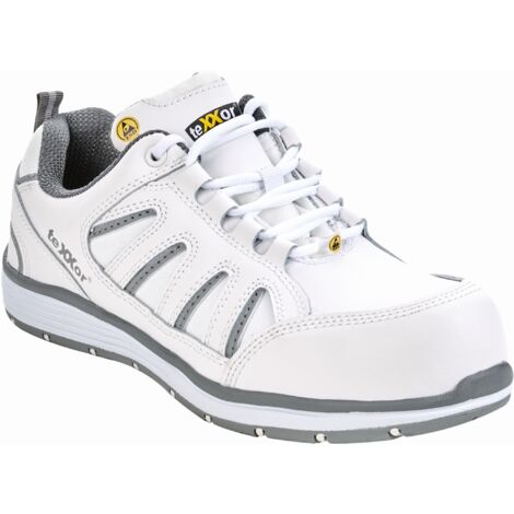 teXXor® S3-ESD-Sicherheitshalbschuhe AVIGNON, Weiß/Grau