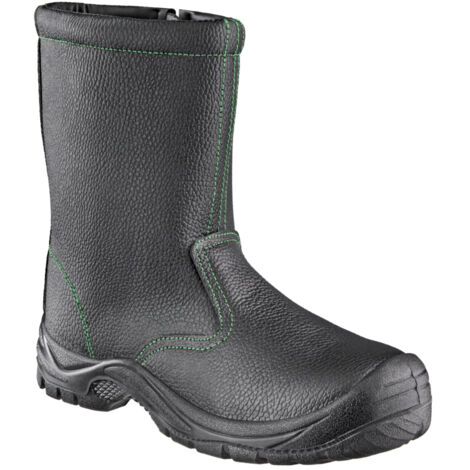 teXXor® S3-Winterreißverschlussstiefel ZIPPER schwarz/grün 634040 Gr.40