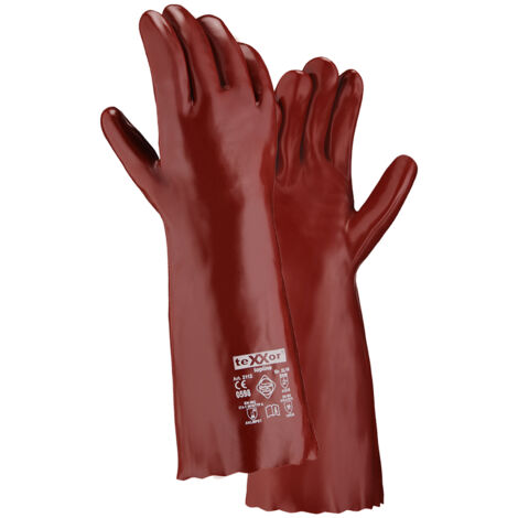 teXXor® topline Chemikalienschutzhandschuhe, Kat. 3 aus Polyvinylch 21129 Gr.9