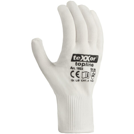 teXXor® topline Feinstrick-Handschuhe NYLON, Weiß