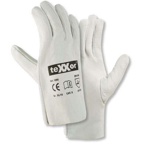 teXXor® Ziegen-/Schafsvollleder-Handschuhe, Kat. 2, ungefüttert 126011 Gr.11