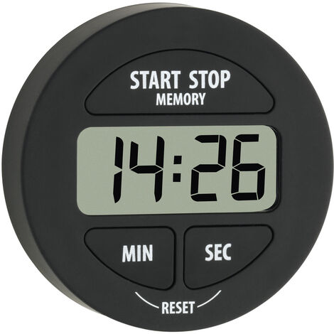 TFA 1-Time Digital Kitchen Timer Schwarz