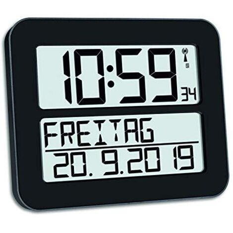 TFA 60,4512.01-Orologio da parete nero