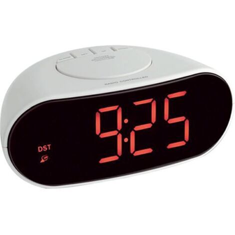 TFA Digitaler LED-Wecker, Weiß