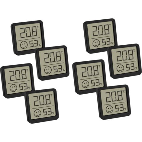 TFA Digitales Thermo-Hygrometer 30.5053.01.02, 8 Stück, schwarz