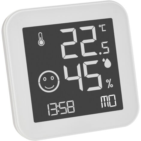 TFA Digitales Thermo-Hygrometer Black&White 30.5054, weiß
