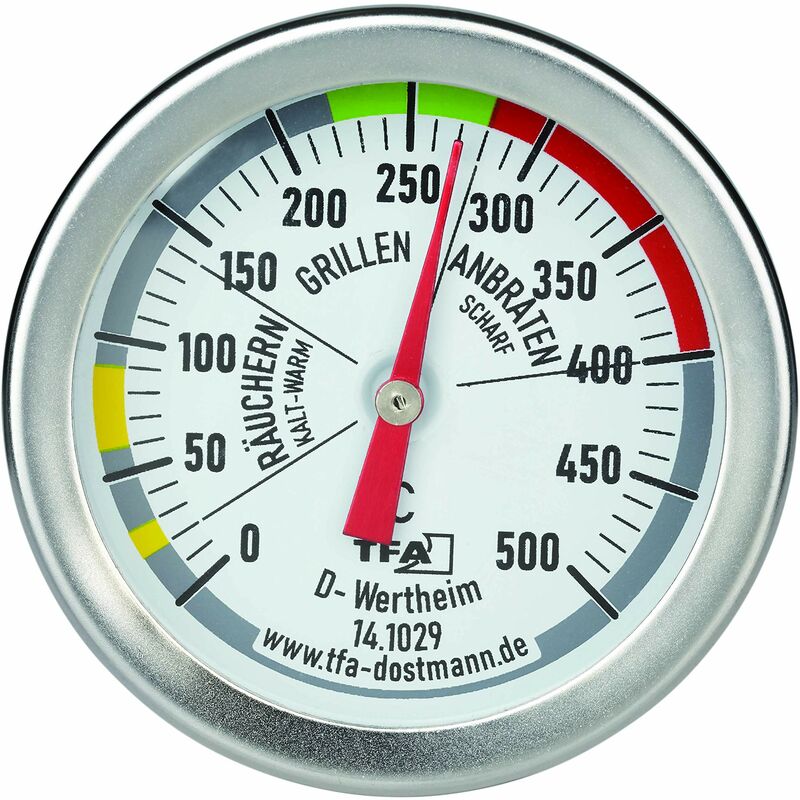 Image of Tfa Dostmann - 141029 - Termometro per barbecue, 14.1029, per la misurazione della temperatura di cottura, in acciaio inox 18/8, colore: argento