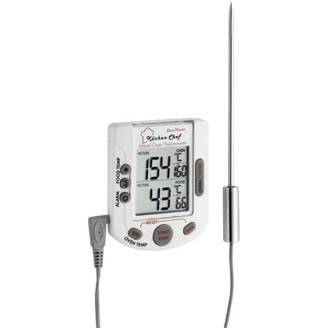 TFA Dostmann 14.1503 Küchen-Thermometer Ofen- und Kerntemperatur, mit Touchscreen, mit Timer, Alarm