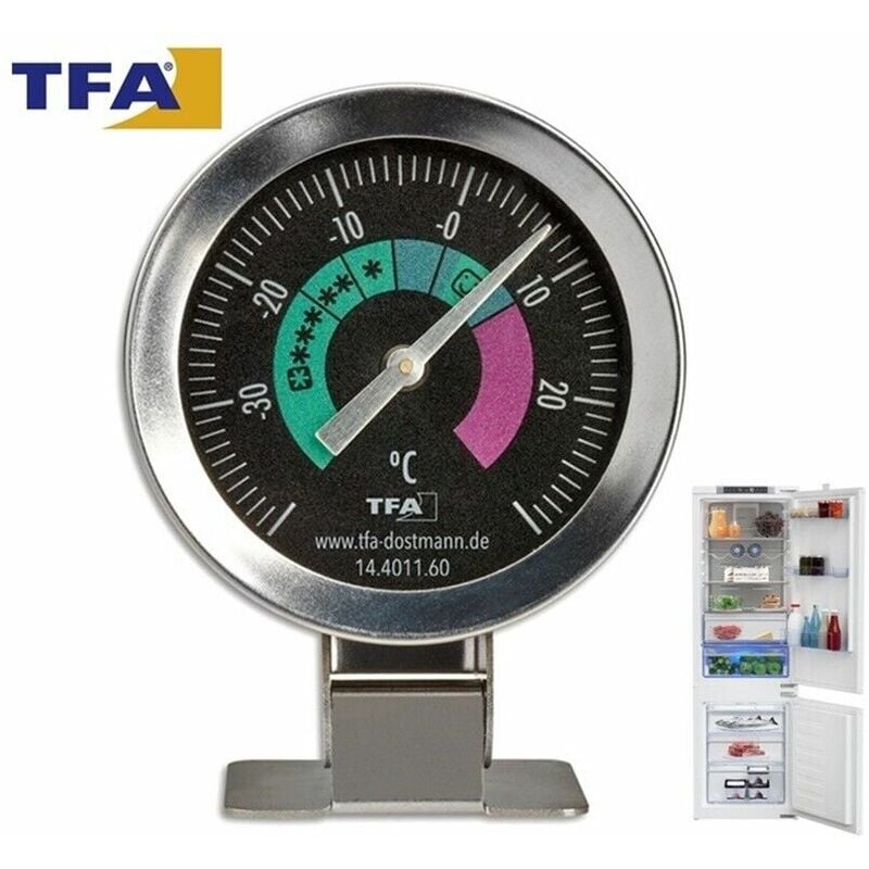 Image of Termometro In Acciaio Nero X Frigorifero Da +30°c A -40°c Tfa Made In Germany