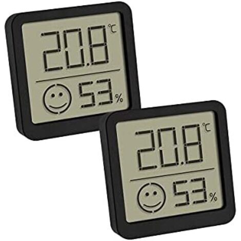 TFA Dostmann 2-pack Thermo-/Hygrometer Schwarz 30.5053.01.02