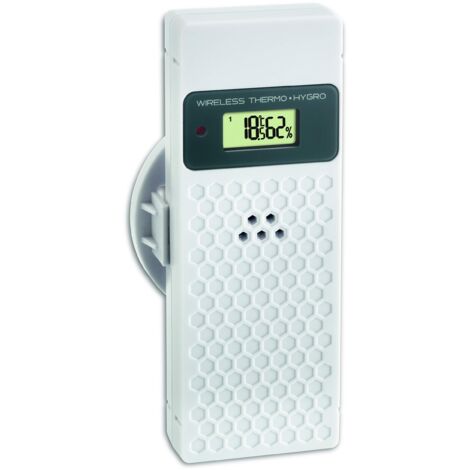 TFA Dostmann 30.3245.02 - Trasmettitore termoigrometro con Display, Utilizzabile Come Ricambio o trasmettitore aggiuntivo, Bianco, Lunghezza 60 x Larghezza 35 x Altezza 155 mm