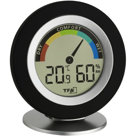 TFA Dostmann 30.5019.10 Indoor Independent Wireless - Sensore di temperatura e umidità (AAA, 1,5 V, 104 mm, 77 mm, 114 mm, 78 g)