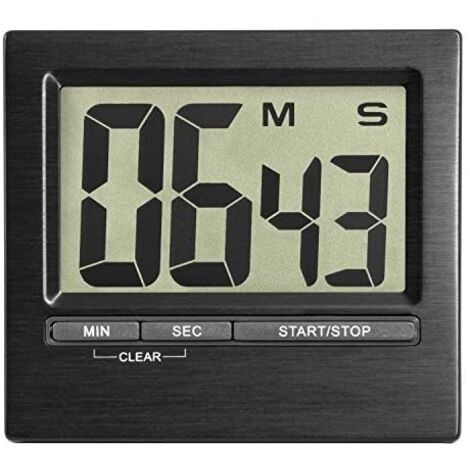 TFA Dostmann 38.2013.01 Timer elettronico, Alluminio, Nero, 1 - Confezione