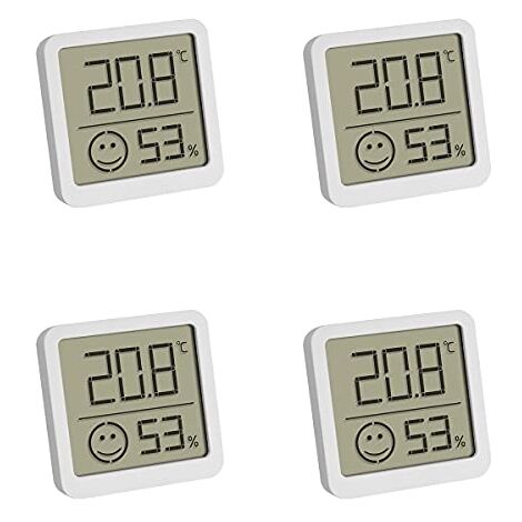 TFA Dostmann 4-pack Thermo-hygromètre blanc 30.5053.02.04 W428162