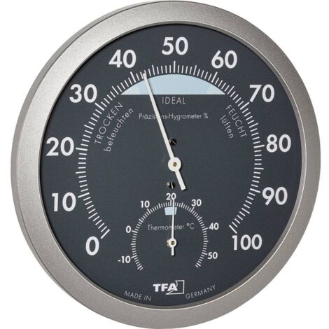 TFA Dostmann 45.2043.51 Termoigrometro Antracite, Argento 45.2043.51