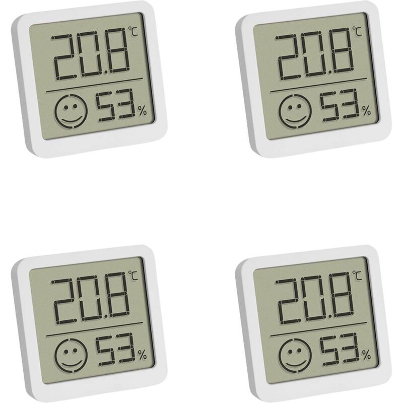 Image of Tfa Dostmann - 4er Set Digitales Thermo-Hygrometer mit Komfortzone Termoigrometro Bianco