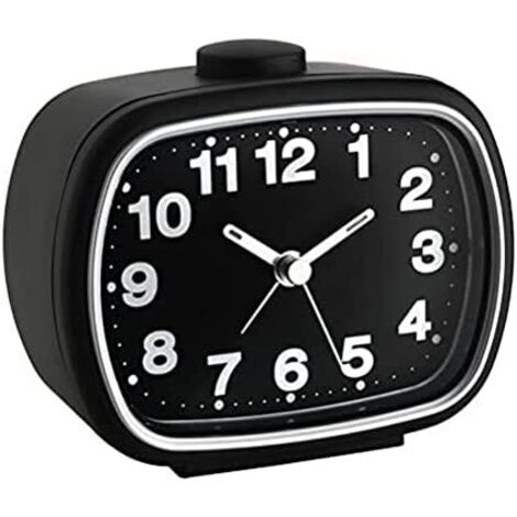 TFA Dostmann 60.1017.01 Quarz Wecker Schwarz Alarmzeiten 1 Fluoreszierend Zeiger