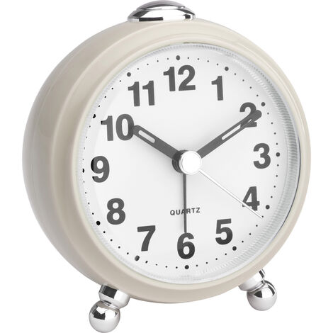 TFA Dostmann 60.1030.09 Quarz Wecker Beige Alarmzeiten 1