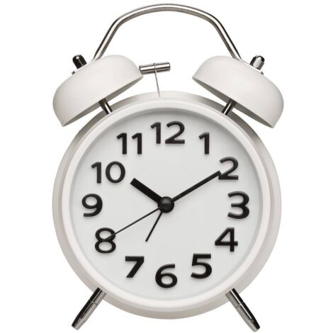 TFA Dostmann 60.1040.02 à quartz Réveil blanc Heures de réveil 1 mécanisme d'horloge silencieux