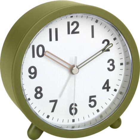 TFA Dostmann 60.1043.04 à quartz Réveil olive, vert Heures de réveil 1 mécanisme d'horloge silencieu