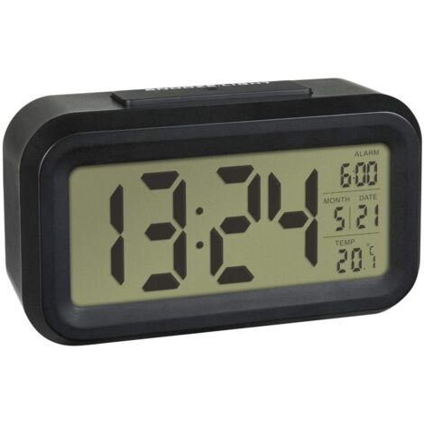 TFA Dostmann 60.2018.01 à quartz Réveil noir Heures de réveil 1 C396111