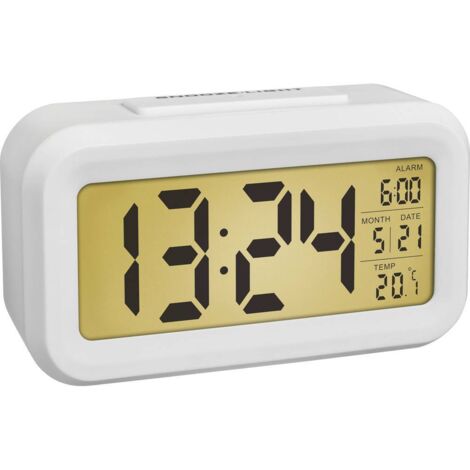 TFA Dostmann 60.2018.02 elegante sveglia digitale bianca