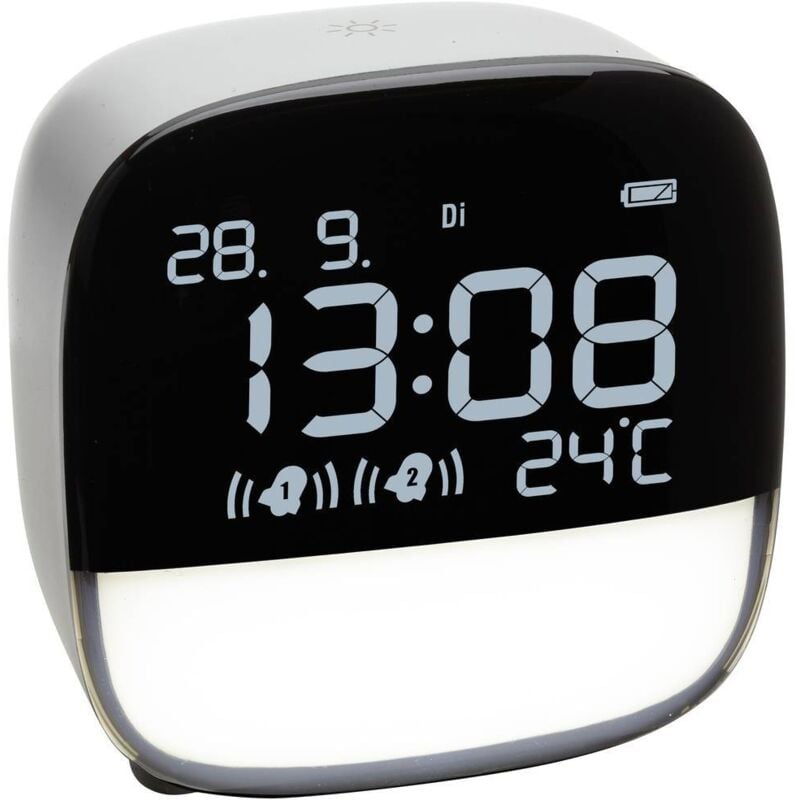 TFA - Dostmann 60.2034.02 à quartz Réveil blanc Heures de réveil 2