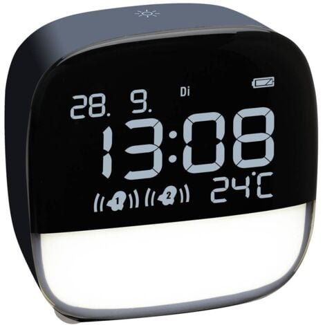 TFA Dostmann 60.2034.06 à quartz Réveil bleu nuit Heures de réveil 2