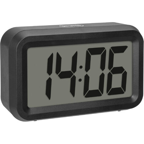 TFA Dostmann 60.2038.01 Quarz Wecker Schwarz Alarmzeiten 1  Großes Display