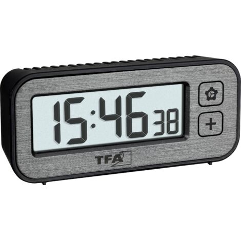 TFA Dostmann 60.2039.10 à quartz Réveil gris Heures de réveil 1 A697003
