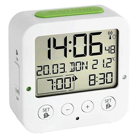 TFA-Dostmann 60.2528.01 despertador Reloj despertador digital Negro
