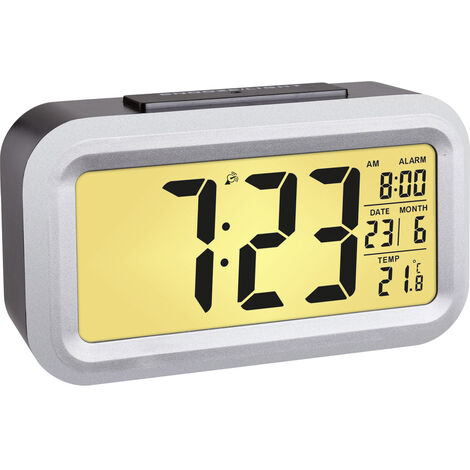 TFA Dostmann 60.2553.01 Funk Wecker Schwarz, Silber Alarmzeiten 1