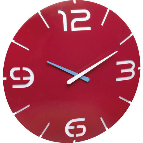 TFA Dostmann 60.3047.05 Quarz Wanduhr 35 cm x 3.5 cm  Rot